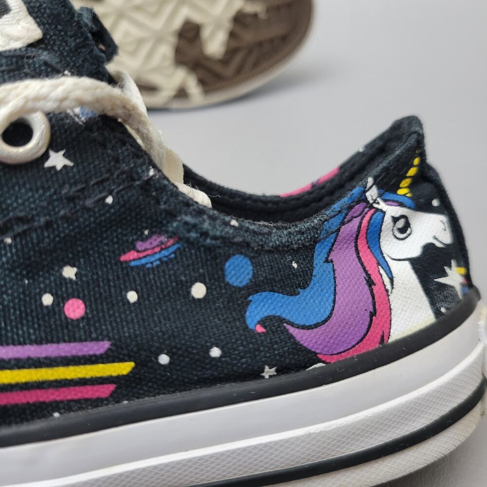 Converse All Star Chuck Taylor Rainbow Unicorn Black Galaxy Low Shoes Size 4.5 - Picture 12 of 13